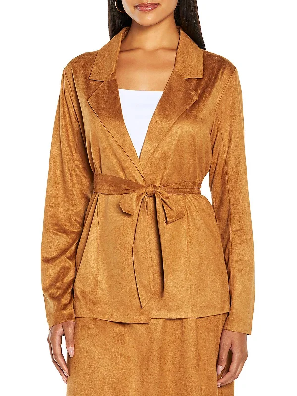 Chic Style, Always In Vogue Sophia Womens Faux Suede Special Occasion Belted
