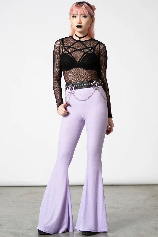 Trendy Street Style Moondance Bell Bottoms [PASTEL LILAC]