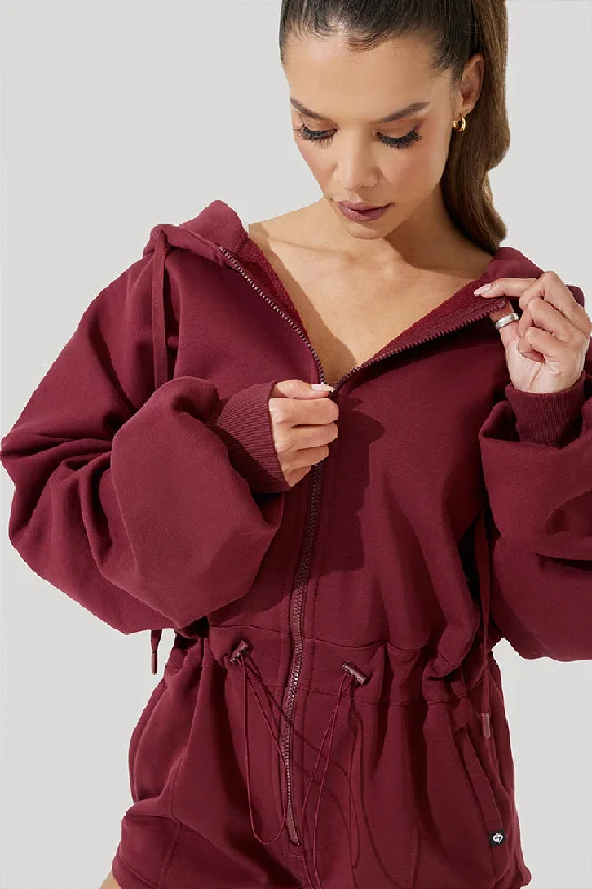 Big Savings On Rustic Countryside Styles Cloud Romper - Red Wine
