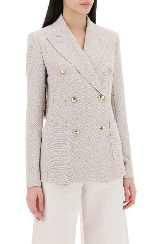Insane Discount Onslaught Max Mara "double-Breasted Vanadium Cotton Jersey Bl