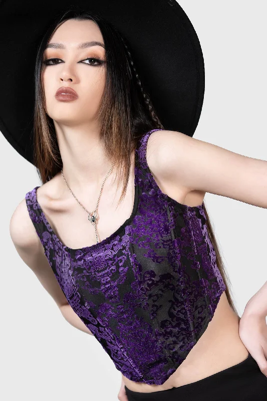 Evening Looks Snarl Corset Top [PURPLE]