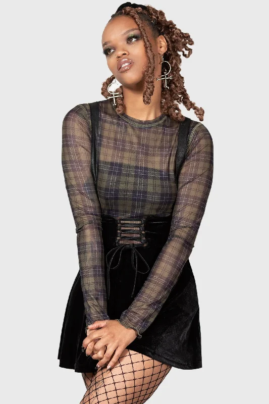 Chic Outfits Moss Cover Mesh Top