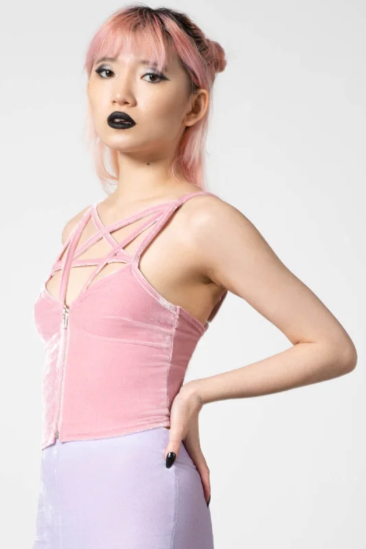 Casual Chic Lost In Sin Zip Top [PASTEL PINK]