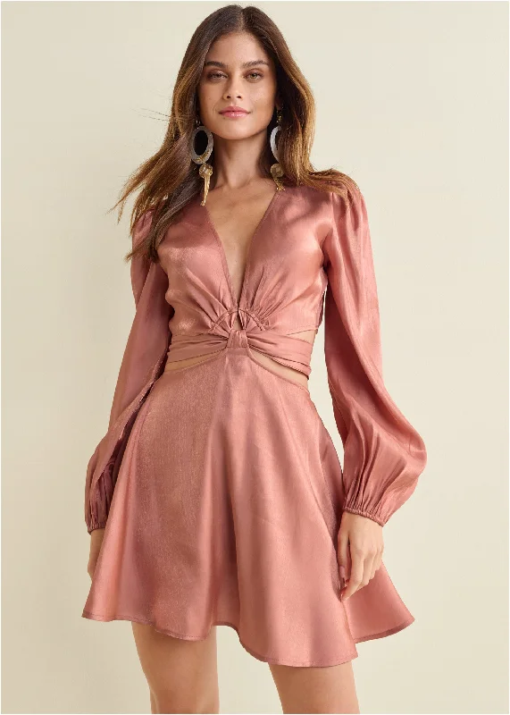 Limited Time Deal Floral Side Cut Out Romper  - Rose