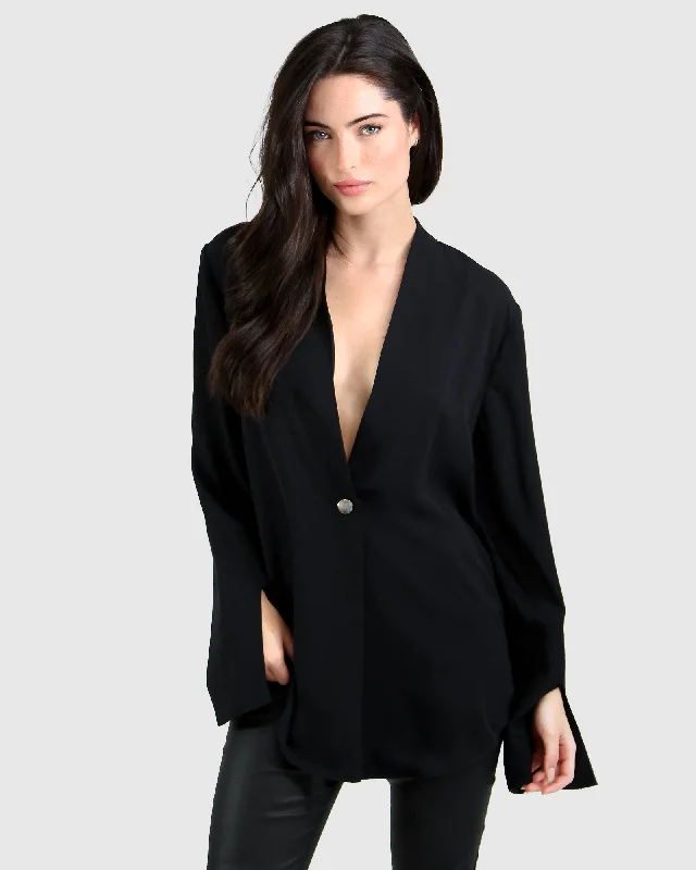 Fashion Sale Sheer Genius Lightweight Blazer - Black