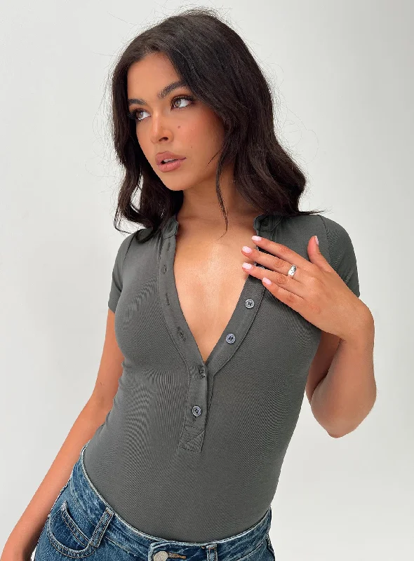 Durable Fashion Picks Kandis Bodysuit Marle Grey