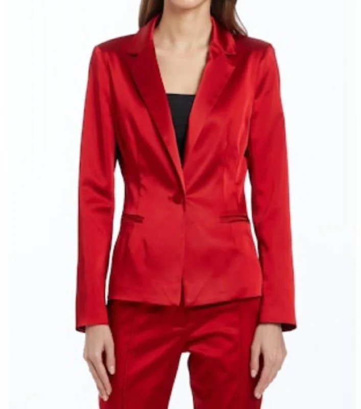 Get The Latest Trends Mercer Blazer In Red