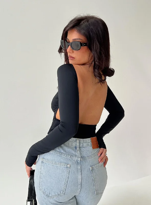 Big Savings Gatewood Long Sleeve Bodysuit Black Petite