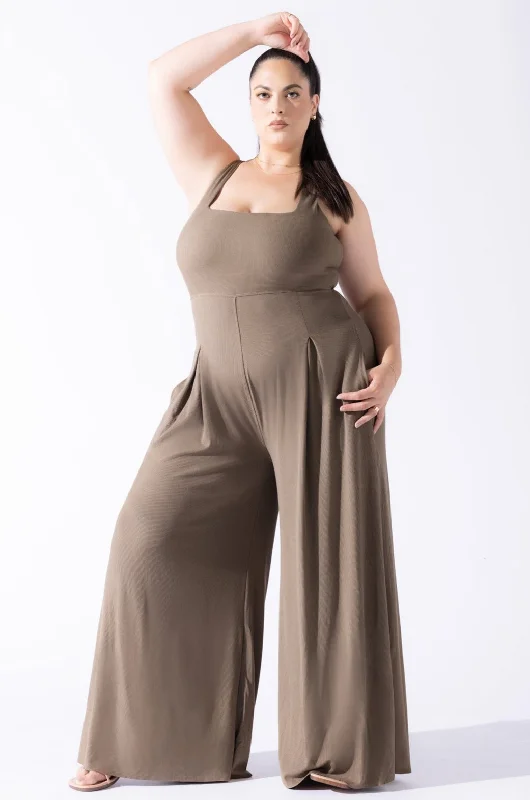 Athleisure Wear Promotion Go with the Flow Jumpsuit - Leafless Tree