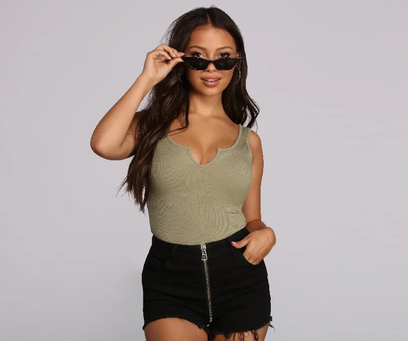 Big Discounts In With The Basics Bodysuit