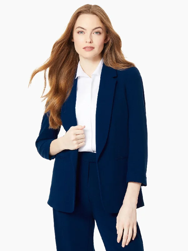 Limited Stock Notch Collar Rolled Cuff Bi-Stretch Blazer