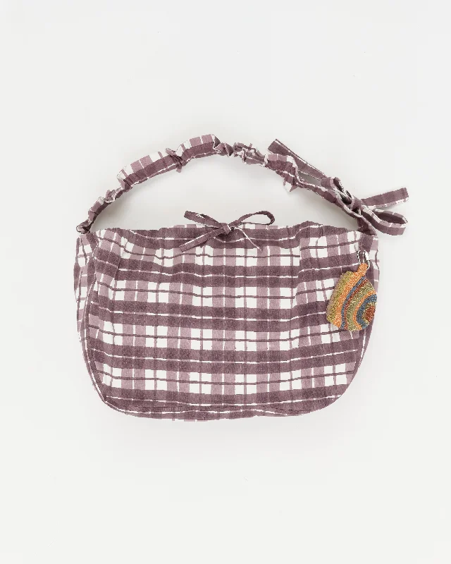 Designer Wear On Sale Large Drawstring Port-All - Purple Check