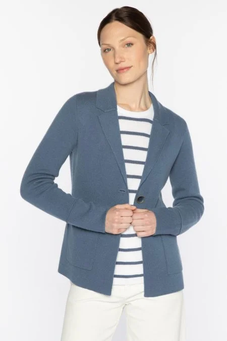 Trendy Threads Kinross Cashmere Notch Collar Cardigan