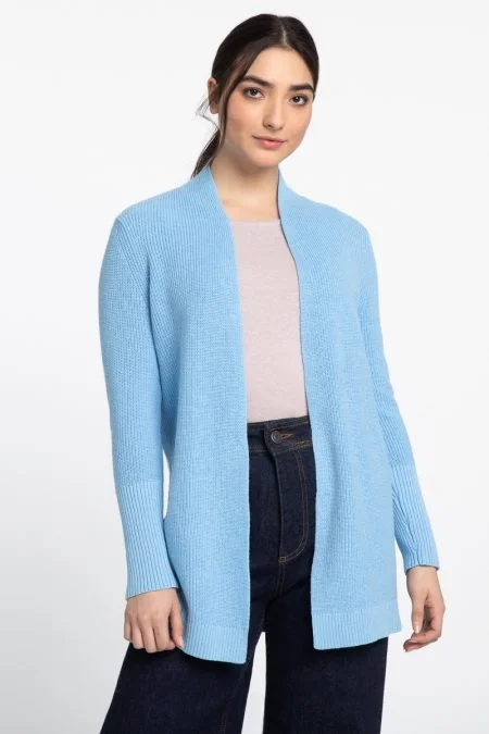 Trend Forward Women's Wear Kinross Cashmere Rib Drape Cardigan