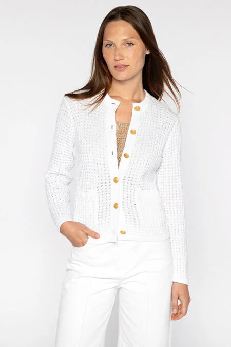 Seasonal Picks Kinross Cashmere Textured Button Cardigan