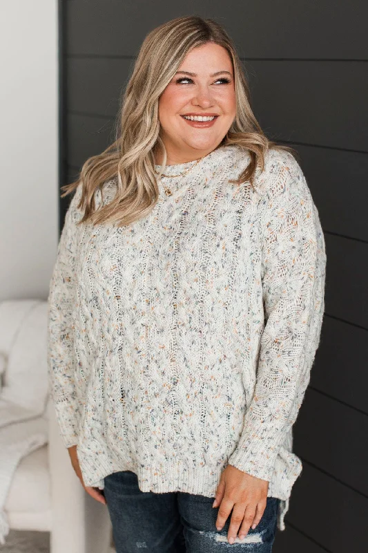 Unleash Your Fashion You’re Worth It Sprinkle Knit Sweater- Ivory
