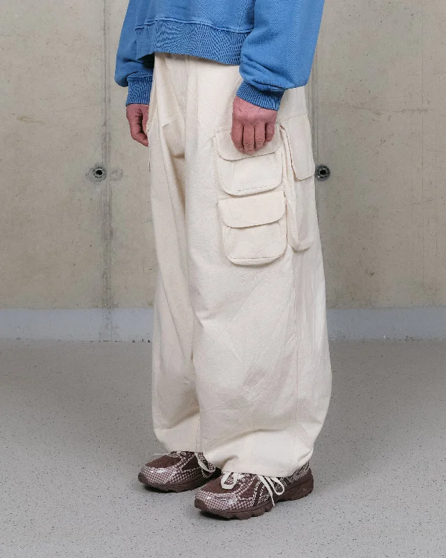 Fashion Forward Femininity Forager Pants - Ecru Slub