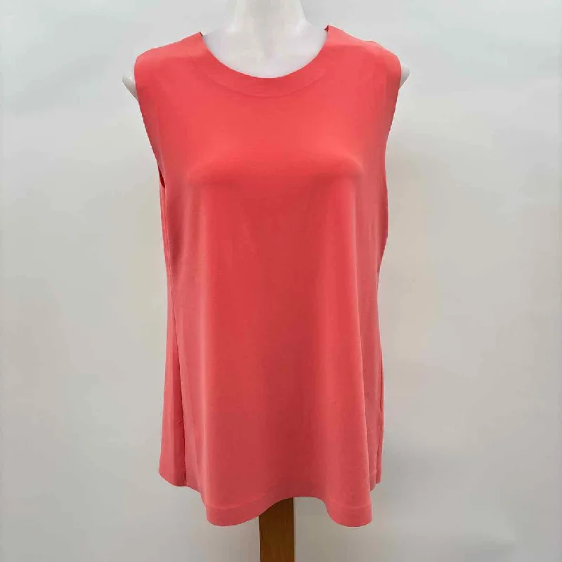Casual Chic Clothing Norma Kamali Women's Size L Pink Solid Sleeveless Shirt