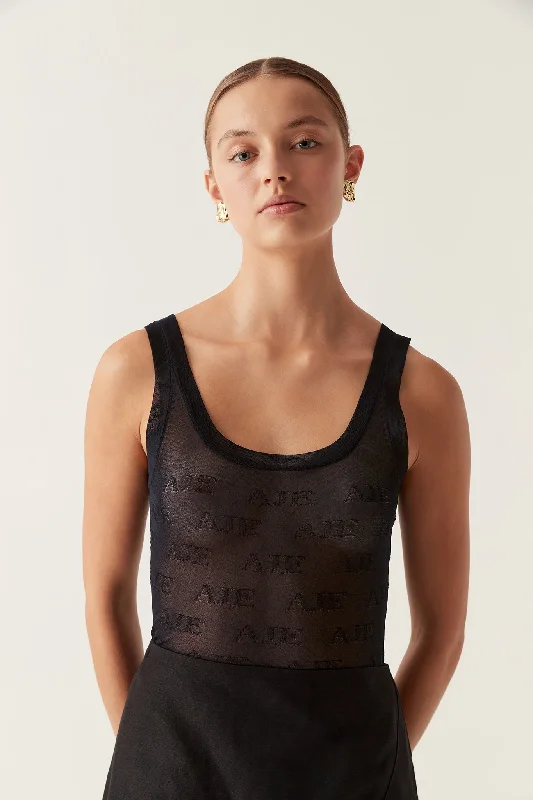 Fashion Deal Method Logo Scoop Neck Tank