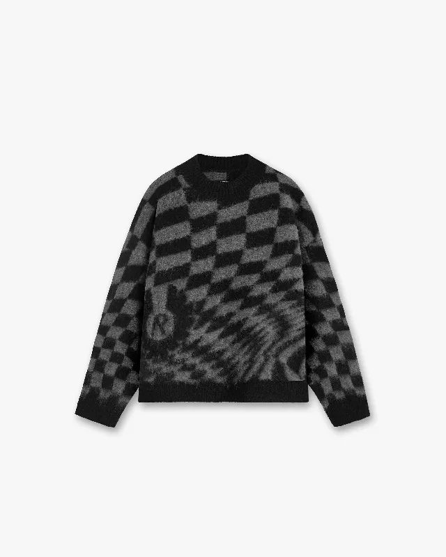 Exclusive Sale Represent X Belstaff Checkerboard Knit Sweater - Shadow