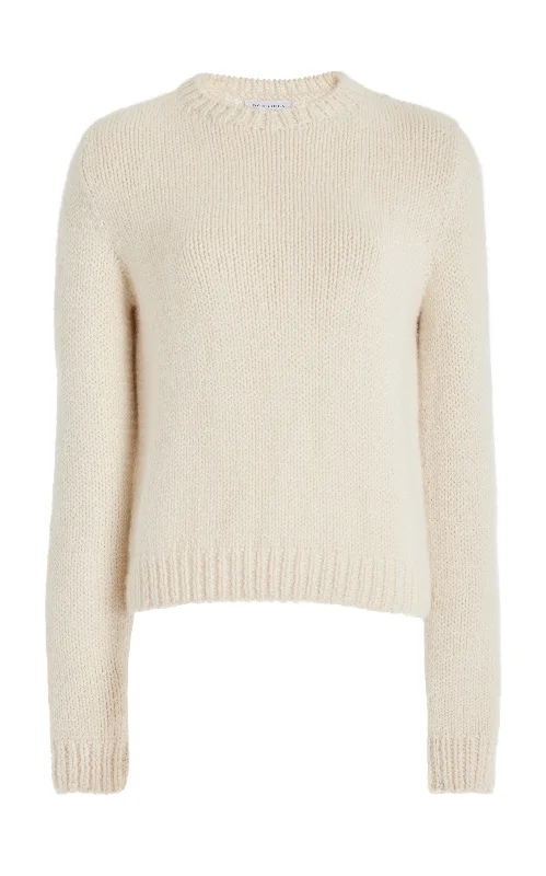 Odd Size Clearance Sale Rhun Knit Sweater in Ivory Cashmere