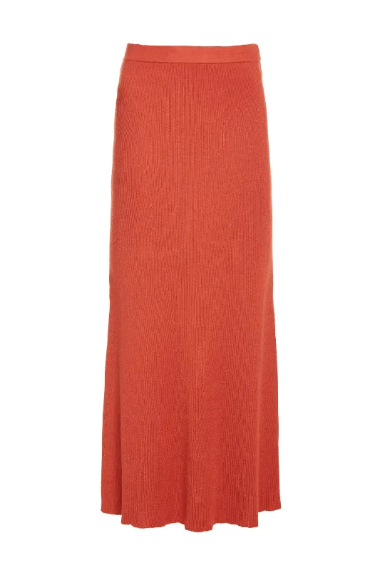 Enjoy Discount Epper Knit Midi Skirt in Spice Cashmere Silk