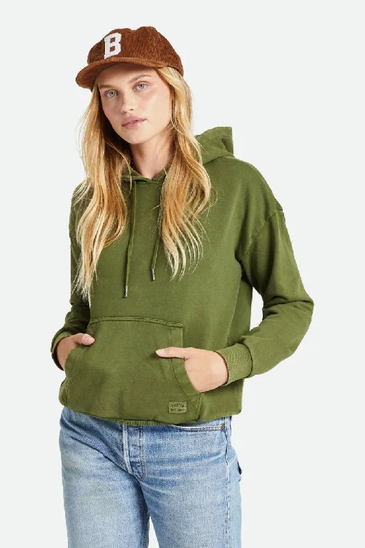 Huge Savings On Parisian Styles Cross Loop French Terry Hoodie - Chive