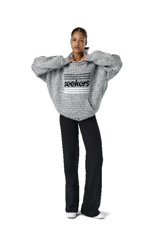 Crazy Price Slashing Base Logo Knit Hoodie