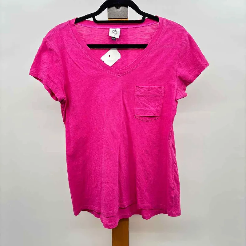 Elegant Contour CABI Women's Size S Pink Solid Short Sleeve Shirt
