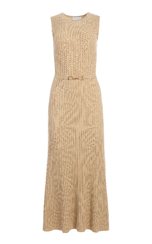 Unbeatable Deals Meier Knit Dress in Hay Merino Wool Cashmere