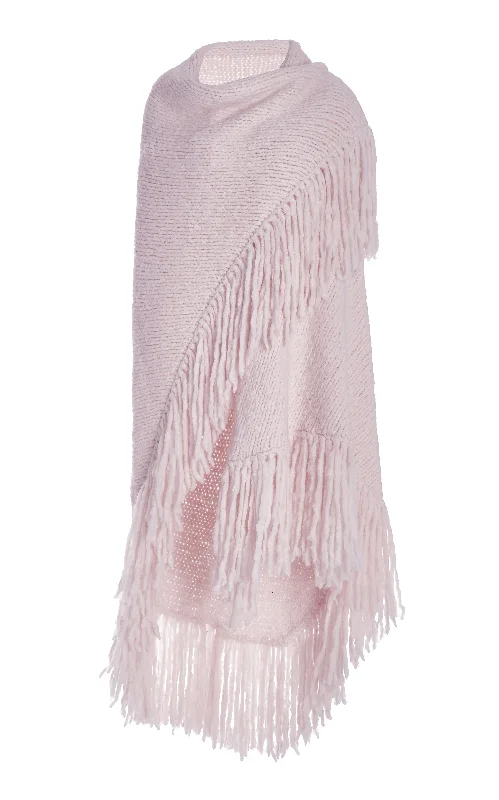 Today Only Lauren Knit Wrap in Blush Welfat Cashmere