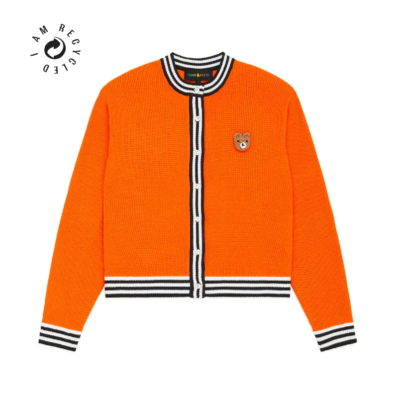 Budget-Friendly Fashion Women's Recycled Sweater Bear Cardigan