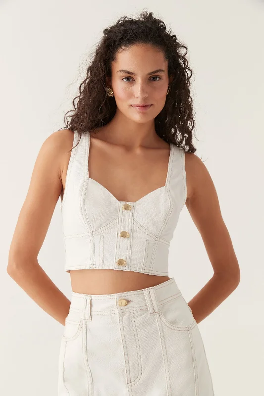 Classic Charm Elena Denim Cropped Bustier