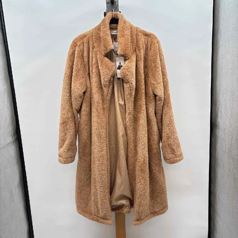 Special Occasion Wear Angashion Women's Size XXL Tan Fuzzy Cardigan