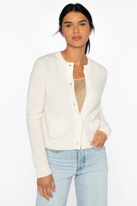 Comfortable Chic Kinross Cashmere Rib Button Cardigan