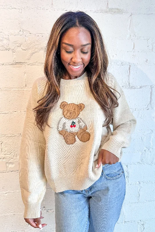 Limited Stock, Big Discounts Women's Casual Apparel Cherry Bear Sweater