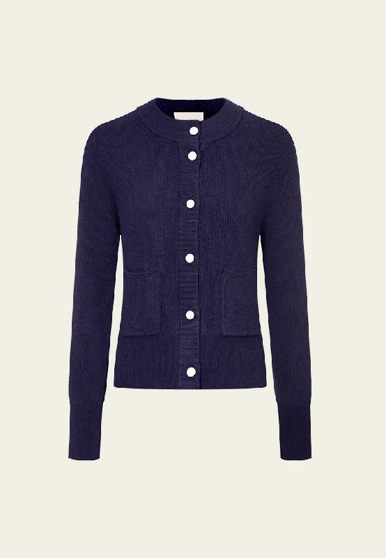 Classic Charm Slim-fit Ribbed-knit Cardigan