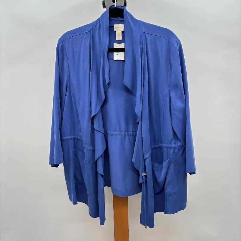 Chic Urban Fashion Look Chico's Women's Size XL Blue Solid Jacket