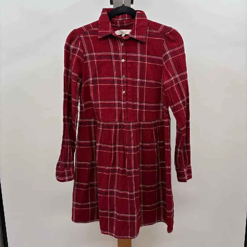 Chic Outfits Loft Women's Size XS Red Plaid Tunic