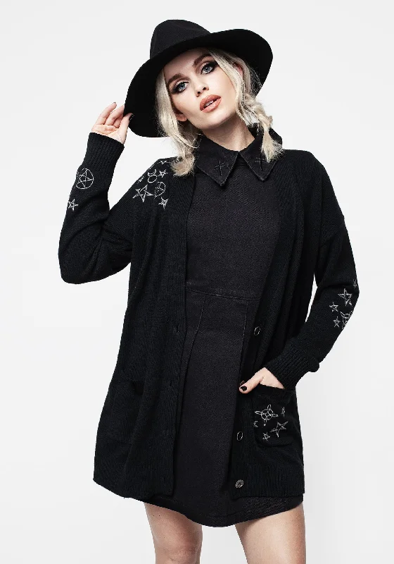 Absurdly Cheap Sale Hex Embroidered Cardigan