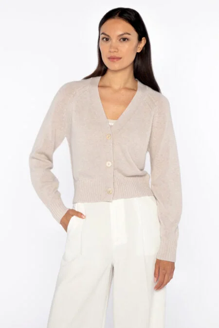 Trendy Clothing Sale Kinross Cashmere Short Button Vee Cardigan