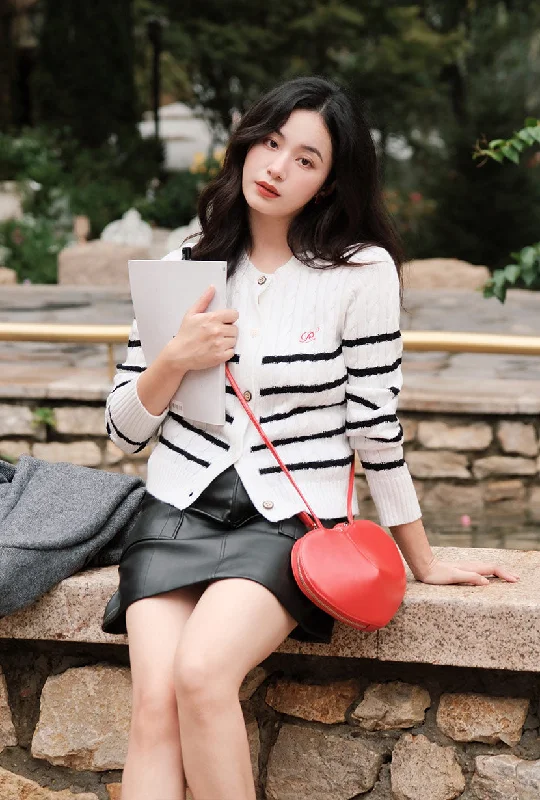 Elegant Styles Lally Cardigan - Striped