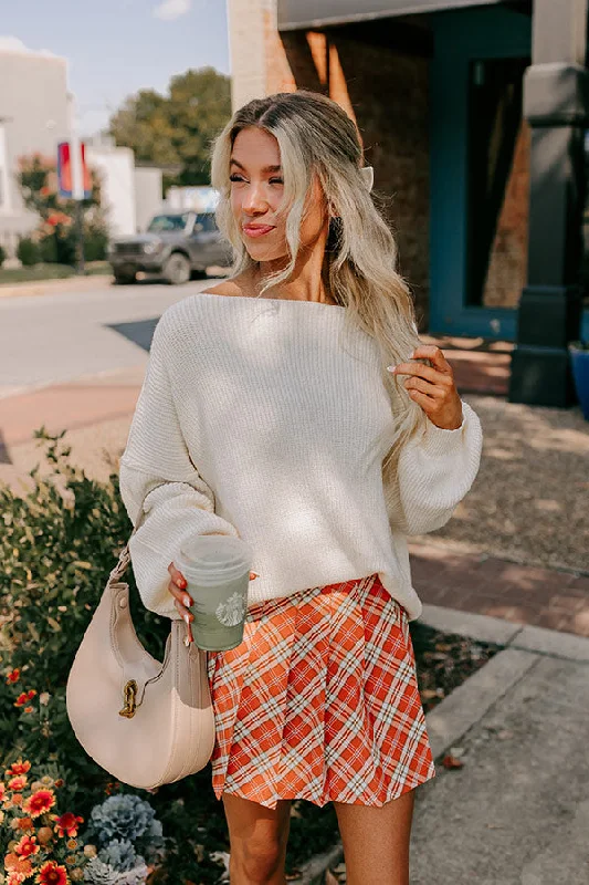 Dive Into Trendy Styles Sustainable Women's Clothes Sweet Match Knit Sweater In Cream