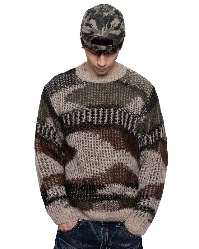 Everyday Glamour Camo Alpaca Sweater
