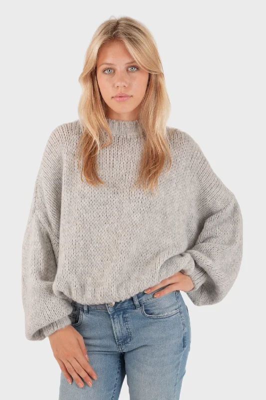 Romantic Flair "Keep me warm" sweater grey