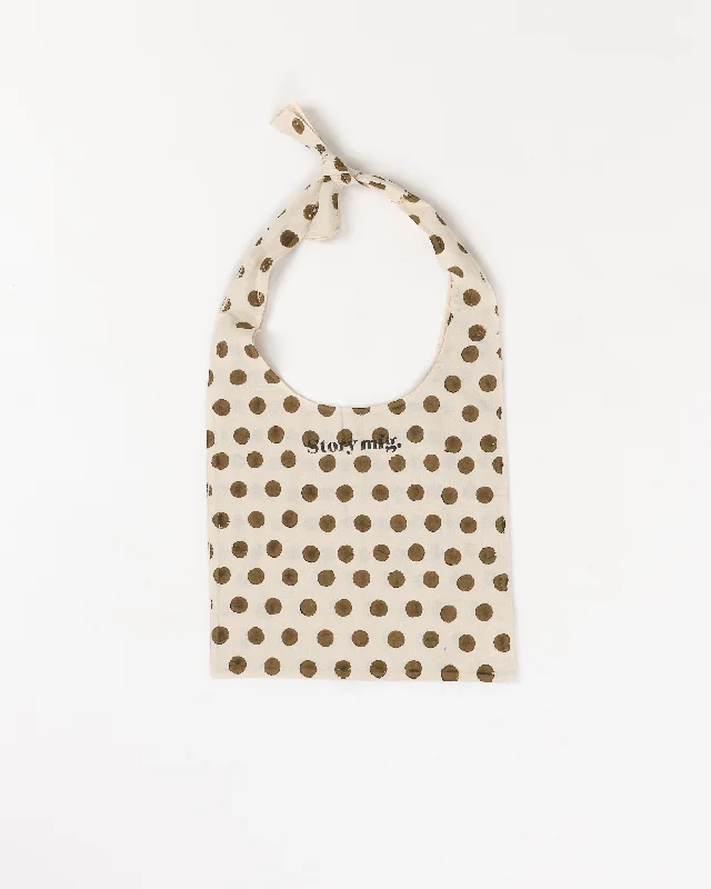Floral Style Shop Tote - Olive Dot