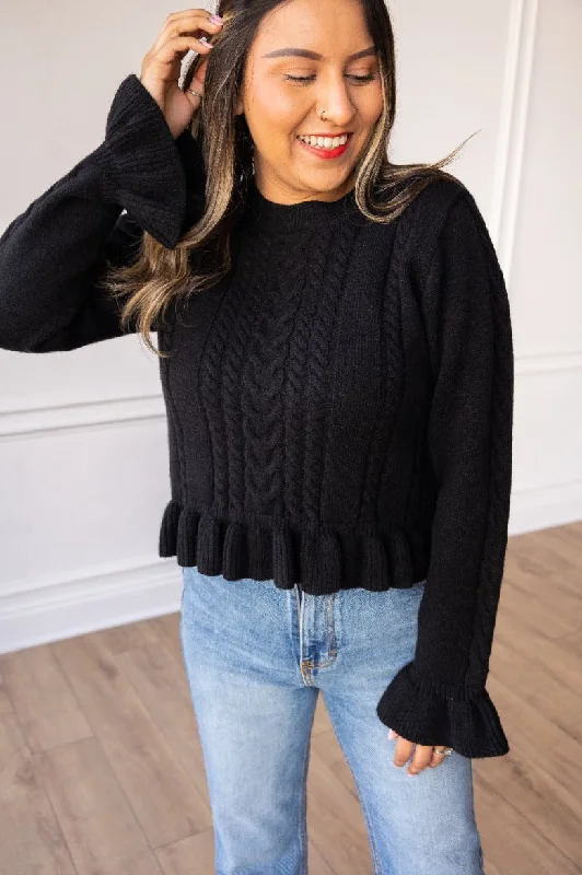 Elegant Details Affordable Luxury – Chic Clothing At Special Prices Bring the Warmth Sweater in Black