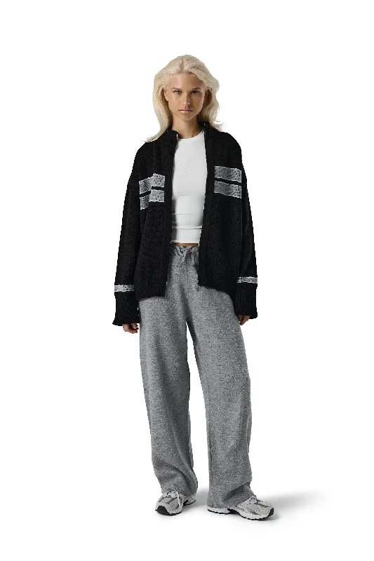 The Latest Fashion Trends Muffle Knit Zip Up Cardigan in Road