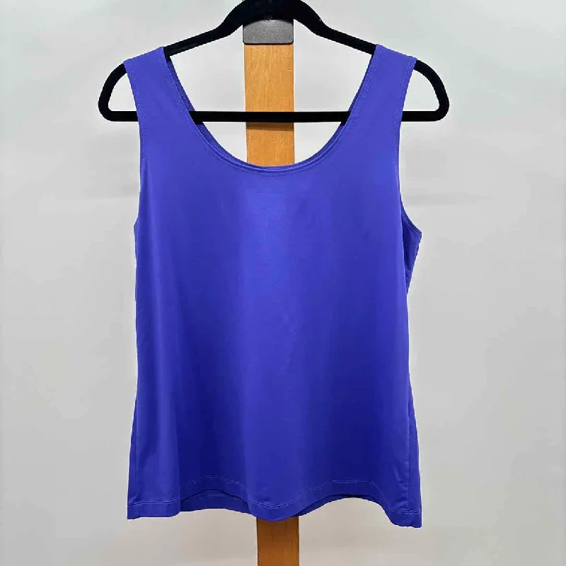 Contemporary Chic Chico's Women's Size L Purple Solid Sleeveless Shirt