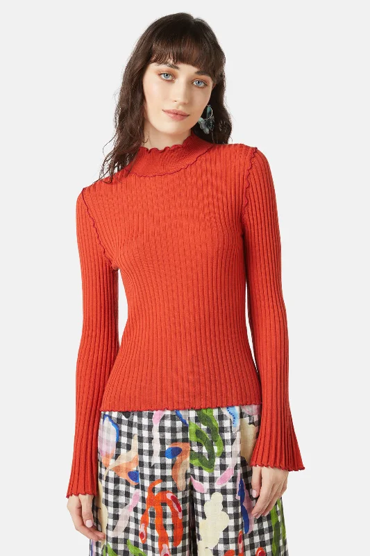 Chic Outfits Oak Leaf Knit Top